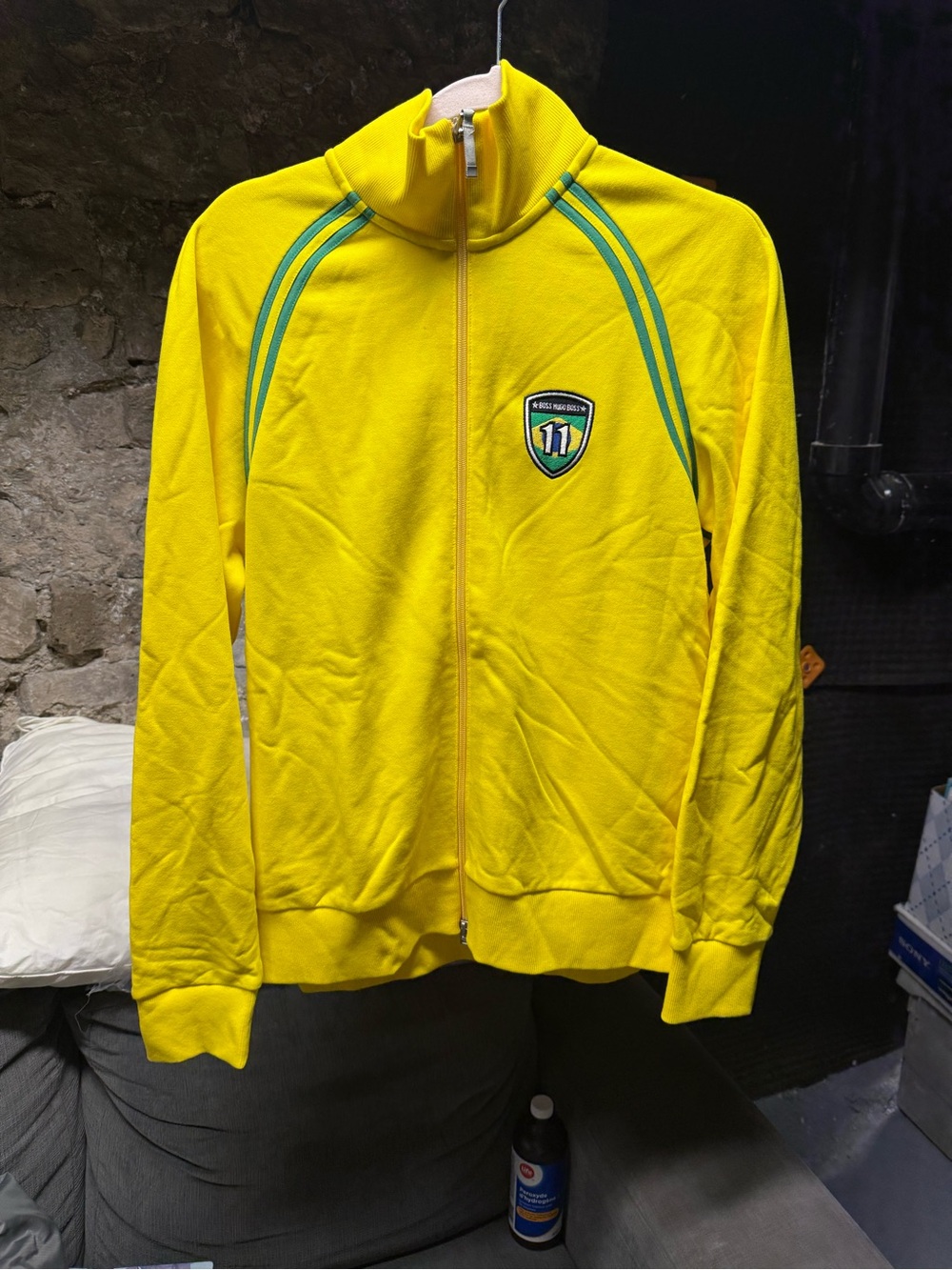 vintage Y2K 2006 Hugo Boss Brazil Football Track Jacket Sz Medium